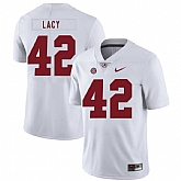 Alabama Crimson Tide 42 Eddie Lacy White Nike College Football Jersey Dzhi,baseball caps,new era cap wholesale,wholesale hats